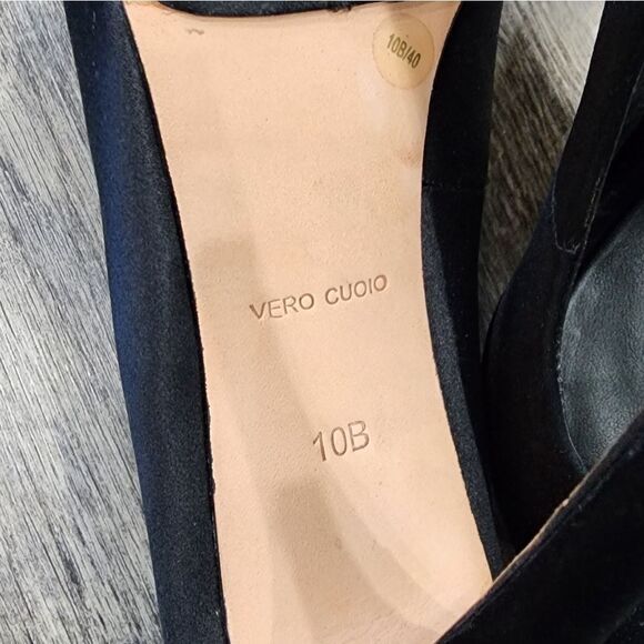 🐢 BCBGMaxazria Dalton Satin Peep-Toe Pump Size 10 4.5" Heel - Picture 4 of 12